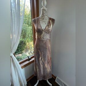 BRAND NEW Stretchy Sequin and Sparkle Print Evening Gown XXL 2XL